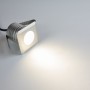 Faretto LED 3W Quadrato, chip CREE-XBD, 12-24Vdc, angolo di illuminazione 45°, IP67 dim. 45X45x40mm foro 35mm, B. Naturale