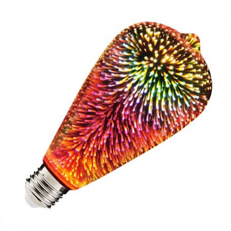 Lampada LED ST64 effetto 3D, E27