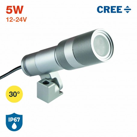 Faretto LED 5W, chip CREE 12-24Vdc, ang. 30° – serie Professional