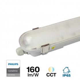 Plafoniera LED Stagna 150cm 55W, CCT, 8.800lm (160lm/W) - PHILIPS CERTA Drive Professional