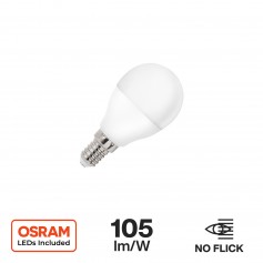 Lampada LED E14 9W, G45, 105lm/W