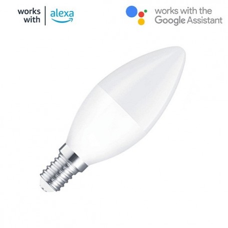 Lampada LED E14 5W smart CCT WiFi -  Alexa e Google Home
